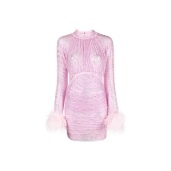 Self portrait Ruch Detailed Embellished Mini Dress