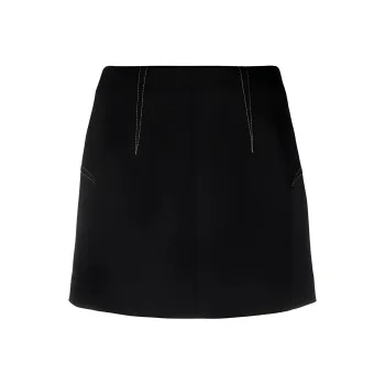 MM6 Maison Margiela Denim Short Skirts Women's Black