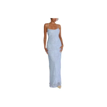 PRINCESS POLLY CELENA MAXI DRESS Slip Dress Women's BLUE/Blue