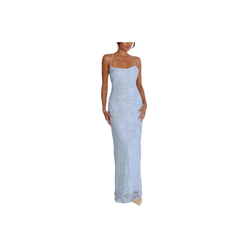 PRINCESS POLLY CELENA MAXI DRESS Slip Dress Women's BLUE/Blue-0