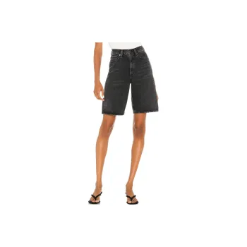 AGOLDE Denim Shorts Women's Gray Black