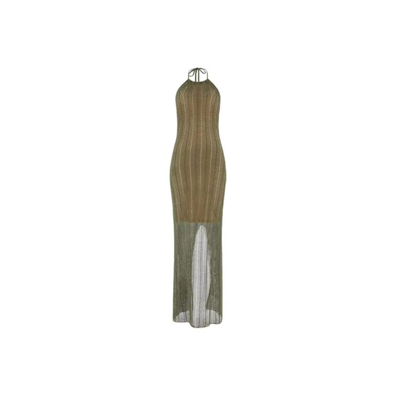 GUESS Sleeveless Dress Women's Olive Green-0