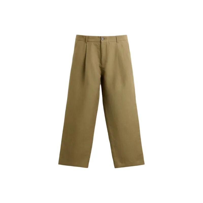 ZARA Suit Trouser Men's Olive Green-0