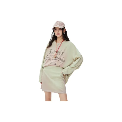 ELF SACK Two Piece Skirt Sets Women's Wasteland Pink Green Gradient