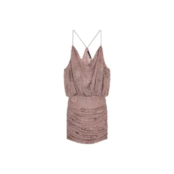 ZARA Slip Dress Women's Light Pink Red