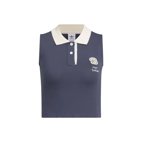 Adidas Originals Adidas X Yu Nagaba SS23 Co branded Series Sleeveless Sports Shirts Women's Navy Blue