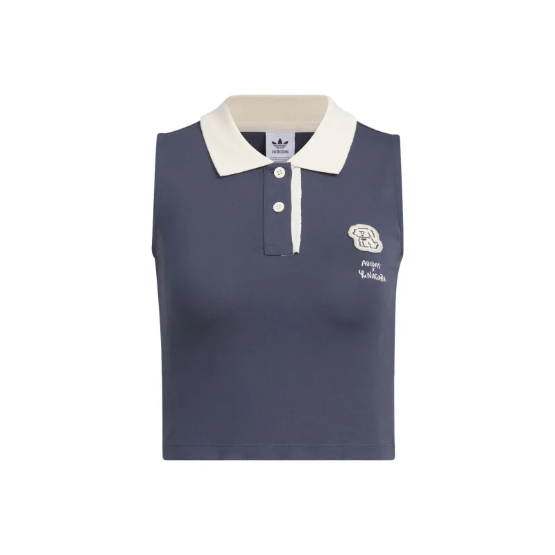 Adidas Originals Adidas X Yu Nagaba SS23 Co branded Series Sleeveless Sports Shirts Women's Navy Blue-0