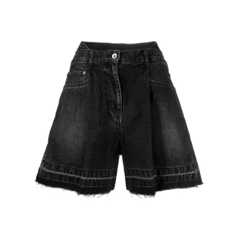 Sacai Denim Shorts Women's Black