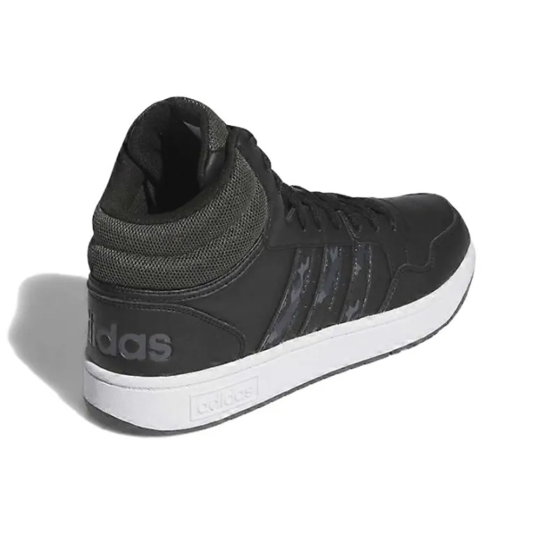 Adidas HOOPS 3.0 Anti Slip Wear Resistant Mid Top Skateboard Shoes Men's Black-2