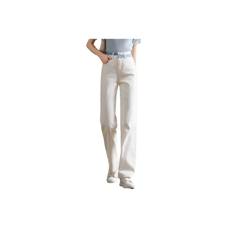 MPOX Jeans Women's White Blue-0