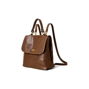 KAISER Crystal Vegetable Tanned Top Grain Cow Leather, Genuine Leather Backpack, Backpack Regular Women's Multicolor