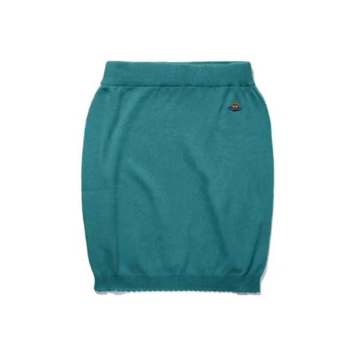 Vivienne Westwood Orb Embroidered Knit Skirt-0