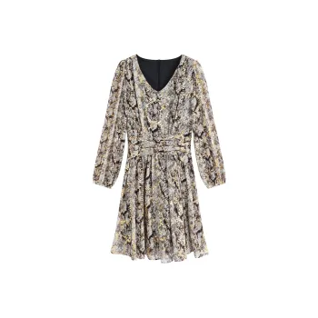 Garbege Long Sleeved Dresses Women's Multicolor