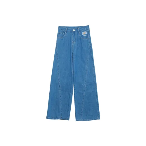 MUGUOGUOMU Jeans Women's Denim Blue