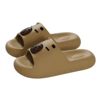 Warm Edge Cartoon Slippers For Men & Women's, Summer Indoor Home Soft Sole Bathing Bathroom Cute Slippers