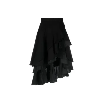 Yohji Yamamoto Casual Long Skirts Women's Black