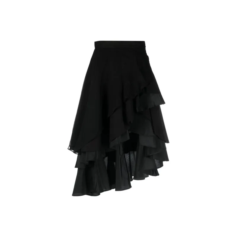 Yohji Yamamoto Casual Long Skirts Women's Black-0