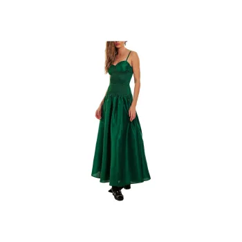 FREE PEOPLE Hutch Lietta Dress Slip Dresses Women's Emerald