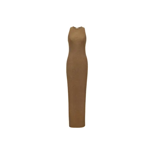SAINT LAURENT Sleeveless Dress Women's Brown