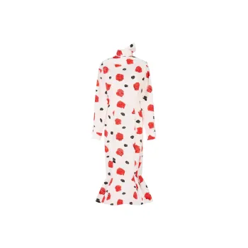 MARNI Rose print Midi Dress
