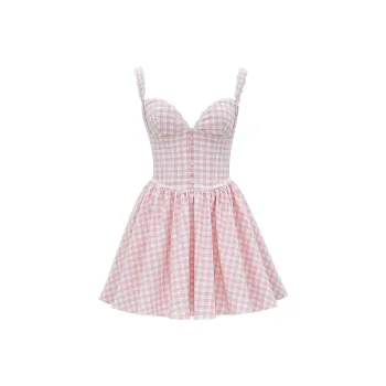 HOUSE OF CB Brigitte Slip Dress Women's Strawberry/Cream Strawberry