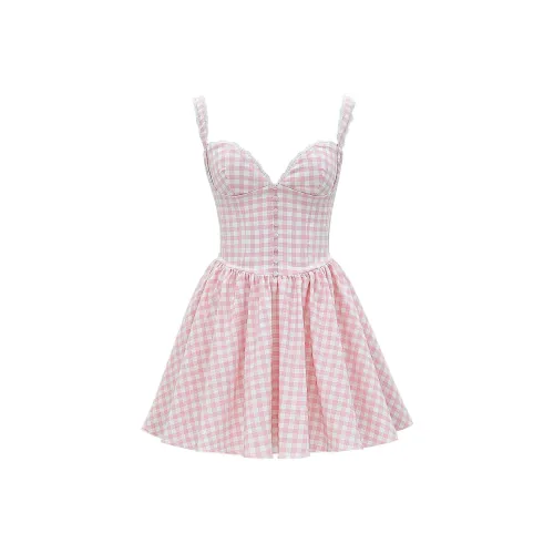 HOUSE OF CB Brigitte Slip Dress Women's Strawberry/Cream Strawberry