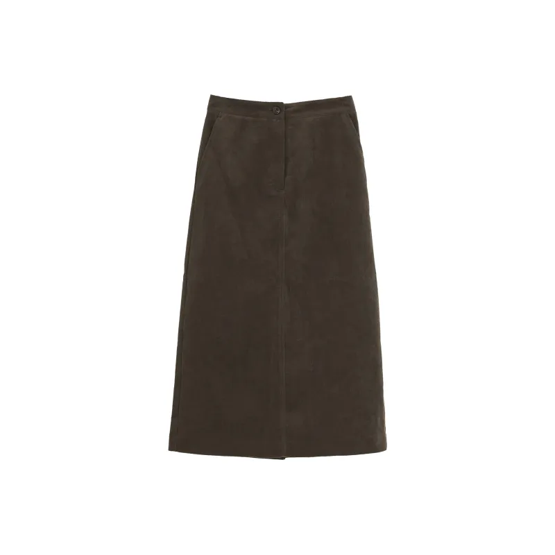 Fstudio A line Skirt Women's Light Coffee-0
