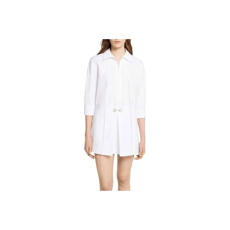 GUCCI SS25 Long Sleeved Dress Women's White-0