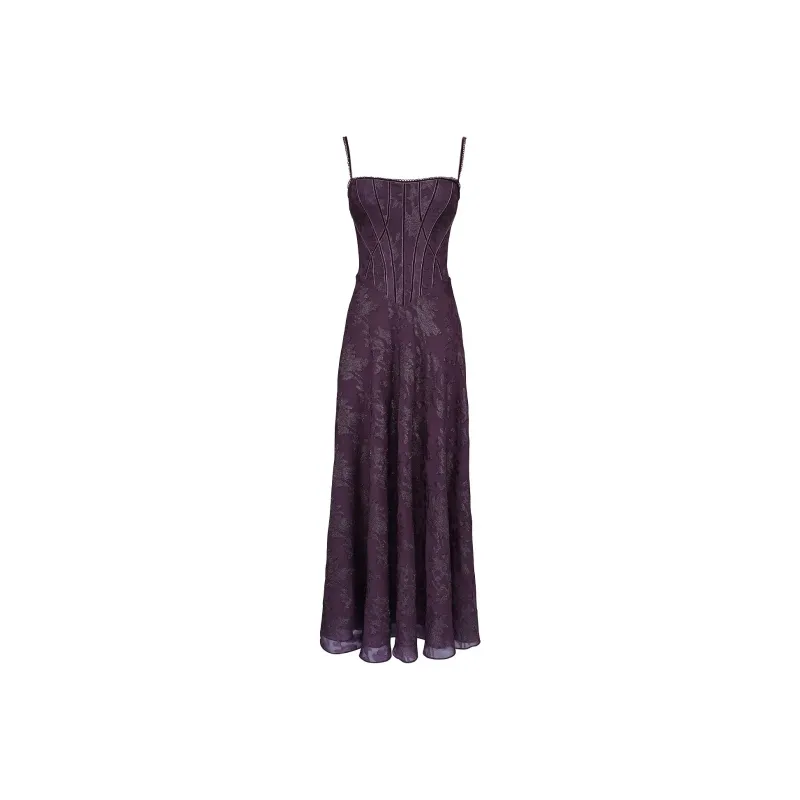 HOUSE OF CB Esme Slip Dress Women's Grape/Grape-0