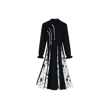 Lookinto Long Sleeved Dress Women's Black