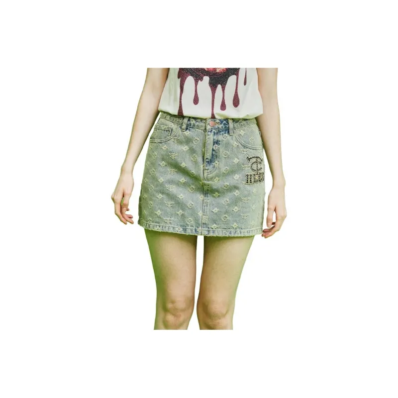 TCH Denim Short Skirts Women's Blue-0