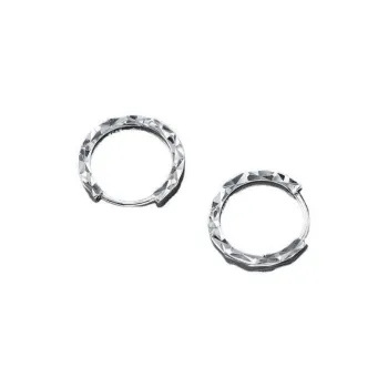 ZWU S999 Fine Silver Individual Versatile Hoop Earrings Accessories Unisex