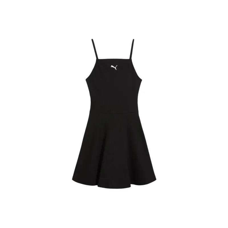 PUMA Vestido Corto Acampanado Y Acanalado Para Mujer Wardrobe Essentials-0