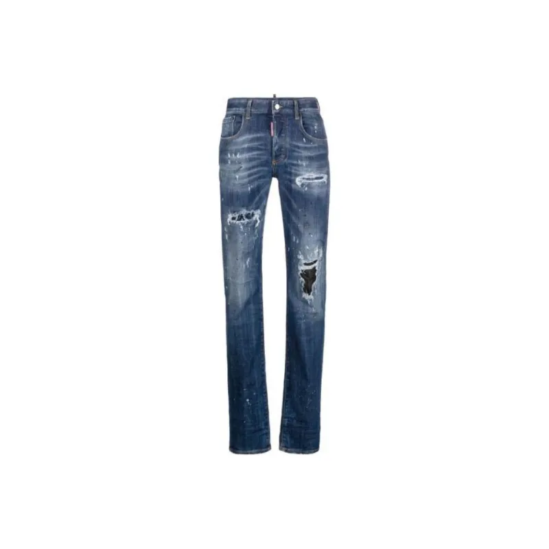 DSQUARED 2 Mid rise Distressed Jeans-0