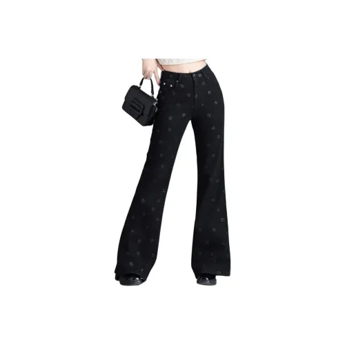 You Cow Me Pants Jeans Women's Black