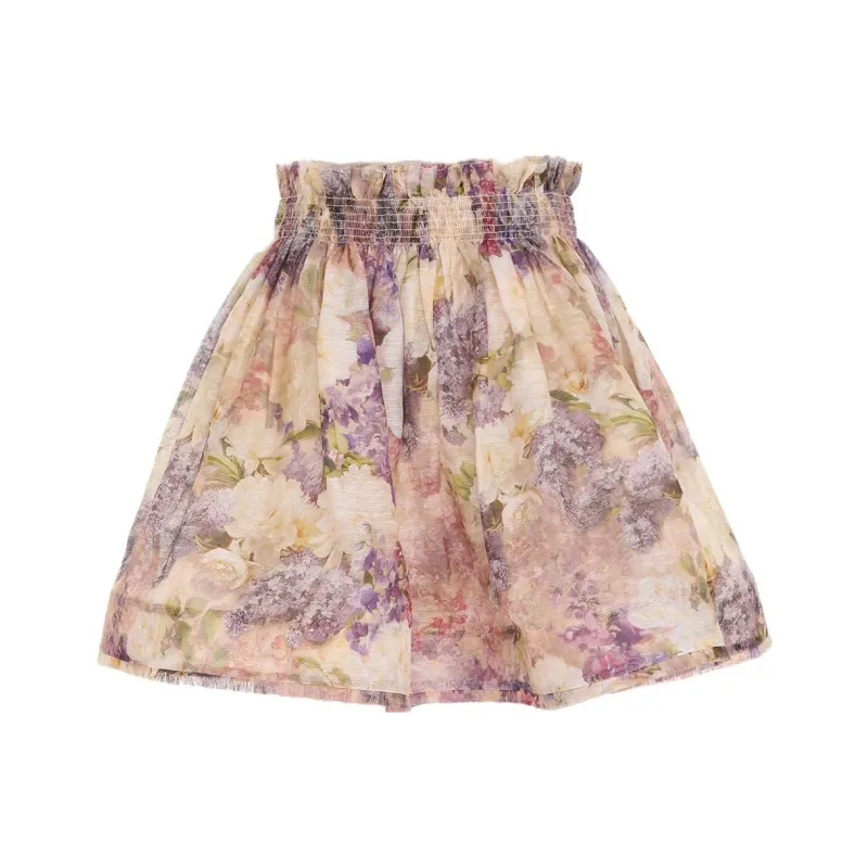 Zimmermann Casual Short Skirts Women's Beige Yellow-0