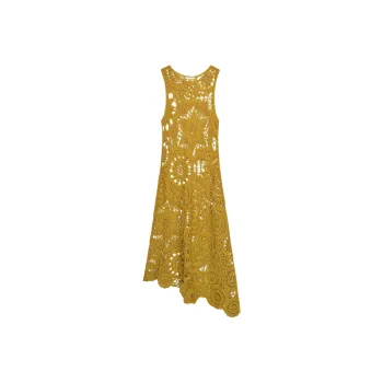 ZARA Sleeveless Dress Women's Mustard