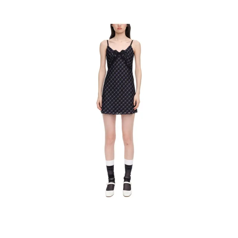 SHUSHUTONG Slip Dresses Women's Blue-0