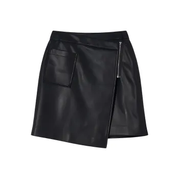 Goodland Leather Short Skirts Women's Black