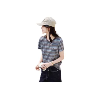Still quiet T Shirts Women's Gray Blue