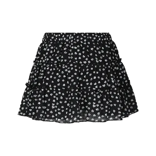 Wen Shan Casual Short Skirts Women's Black Floral