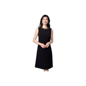 BBLLUUEE Sleeveless Dress Women's Ink Black
