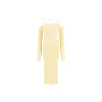 Jacquemus Sierra Ribbed Midi Dress