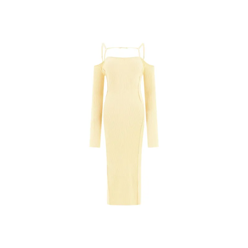 Jacquemus Sierra Ribbed Midi Dress-0