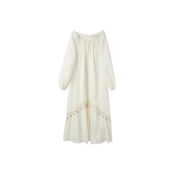 3COLOUR Long Sleeved Dresses Women's Pearl White