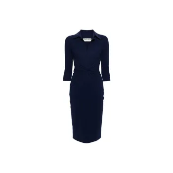 CHIARA BONI La Petite Robe SS24 Long-Sleeved Dresses Women's Navy
