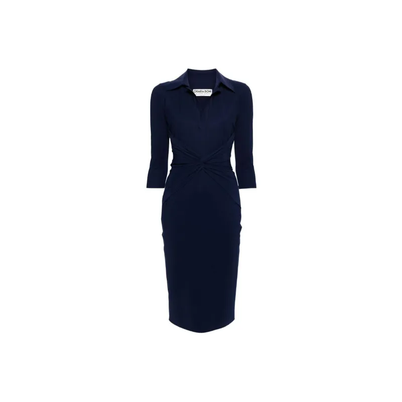 CHIARA BONI La Petite Robe SS24 Long-Sleeved Dresses Women's Navy-0