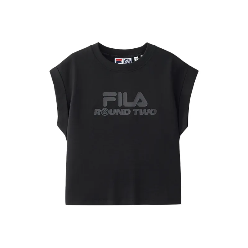 FILA FUSION x ROUND TWO T Shirt Women's Jet Black BK-0