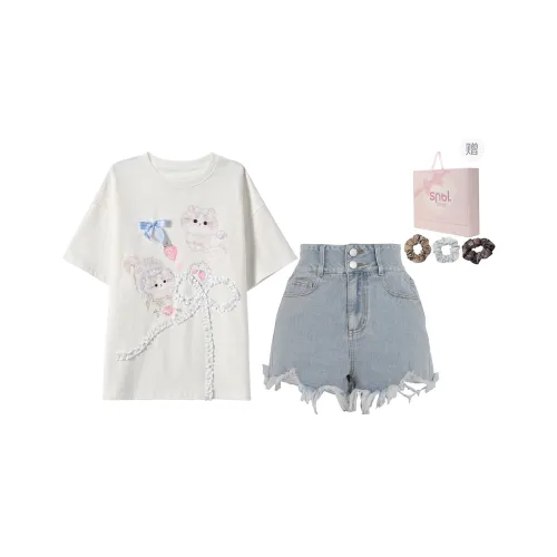 SNBL Casual Suits Women's T Shirt+Jeans