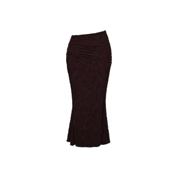 HOUSE OF CB FW23 Adrielle Collection Casual Long Skirt Women's Brown